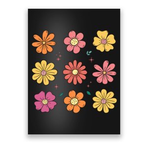 Flowers Spring Summer Floral Groovy Poster