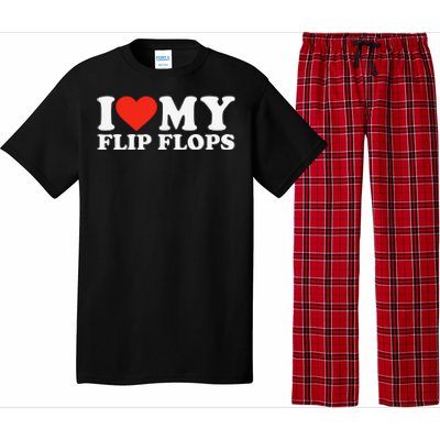 Funny Summer Sunshine I Love My Flip Flops Cute Beach Pajama Set