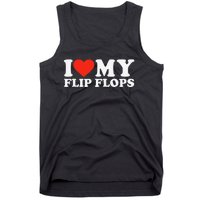 Funny Summer Sunshine I Love My Flip Flops Cute Beach Tank Top