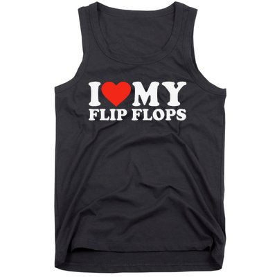 Funny Summer Sunshine I Love My Flip Flops Cute Beach Tank Top