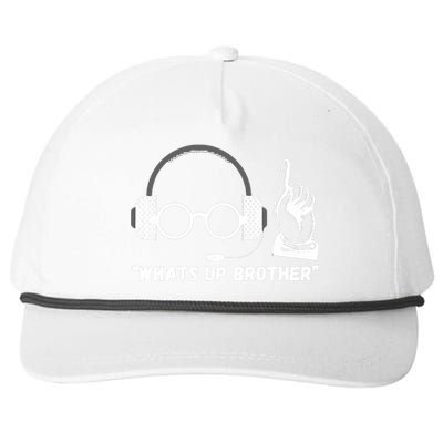 Funny Sketch Streamer Whats Up Brother Snapback Five-Panel Rope Hat