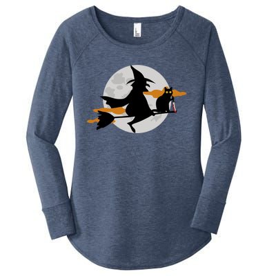 Funny Saying Spooky Season Halloween Cat Lover Gift Women's Perfect Tri Tunic Long Sleeve Shirt