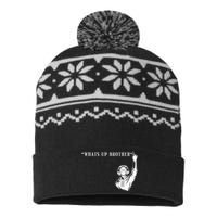 Funny Sketch Streamer Whats Up Brother USA-Made Snowflake Beanie