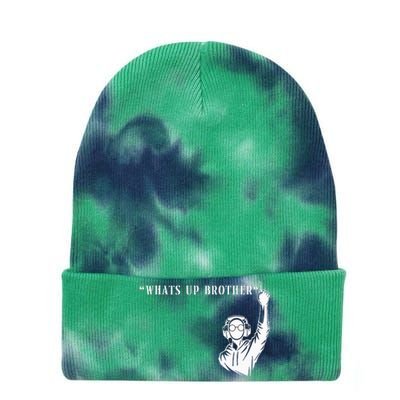 Funny Sketch Streamer Whats Up Brother Tie Dye 12in Knit Beanie