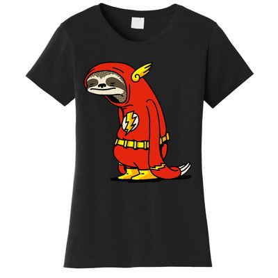 Funny Sloth Superhero Not Fast Not Furious Sloth Lover Women's T-Shirt