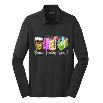 Friday Shopping Squad Christmas Black Shopping Family Group Gift Silk Touch Performance Long Sleeve Polo