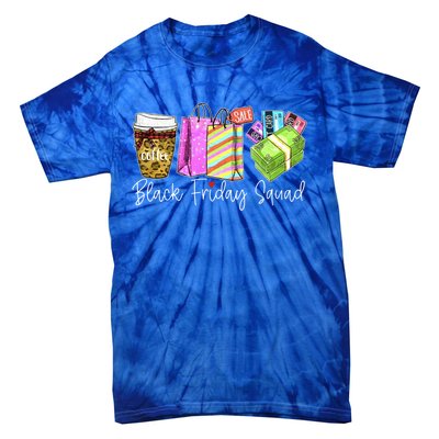 Friday Shopping Squad Christmas Black Shopping Family Group Gift Tie-Dye T-Shirt