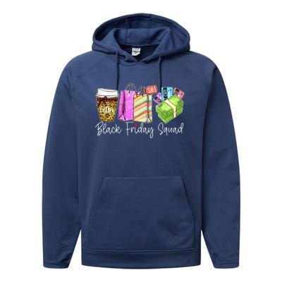 Friday Shopping Squad Christmas Black Shopping Family Group Gift Performance Fleece Hoodie