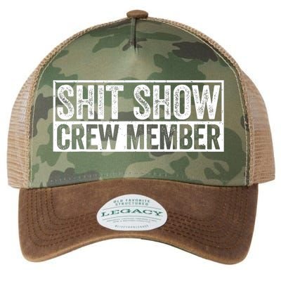 Funny Shit Show Crew Member Funny Quote Gift Legacy Tie Dye Trucker Hat