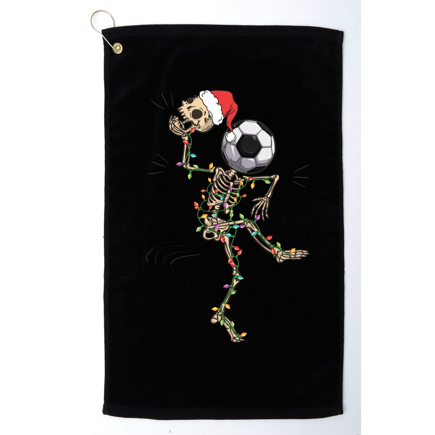 Funny Skeleton Soccer Ball Christmas Boys Xmas Gift Golf Towel