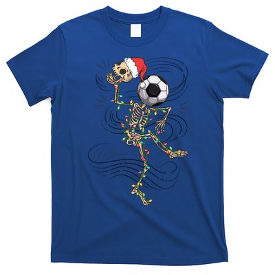 Funny Skeleton Soccer Ball Christmas Boys Xmas Gift T-Shirt