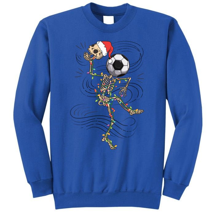 Funny Skeleton Soccer Ball Christmas Boys Xmas Gift Tall Sweatshirt