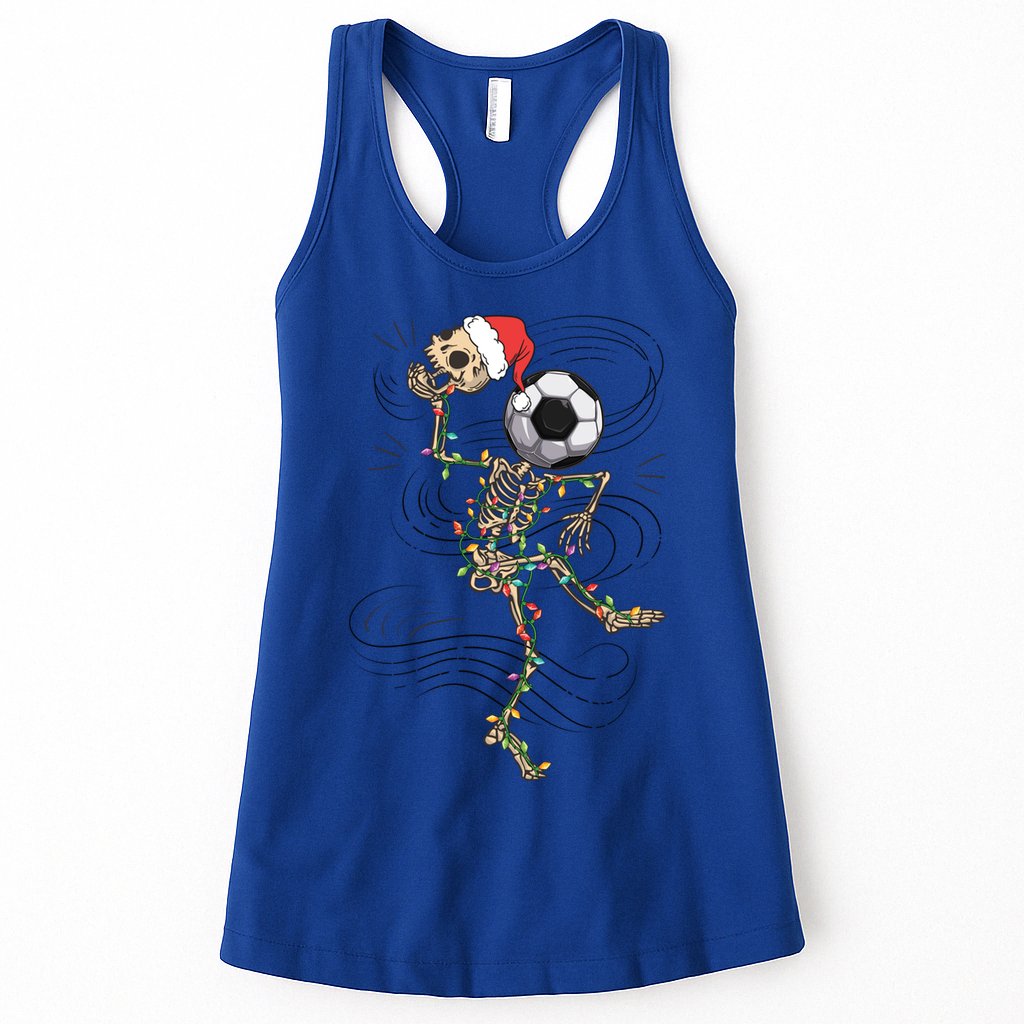 Funny Skeleton Soccer Ball Christmas Boys Xmas Gift Womens Tank Top