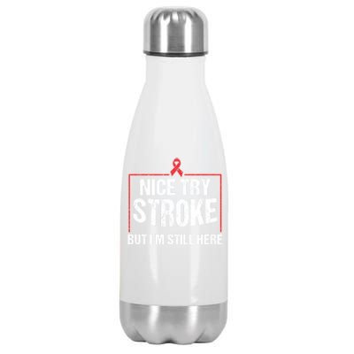 Funny Stroke Survivor Gift Cute Brain Attacks Gift Stainless Steel Insulated Water Bottle