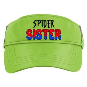 Funny Spider Sister Matching Family Shirts Adult Drive Performance Visor