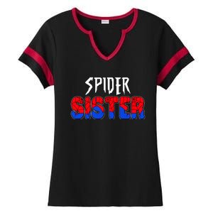 Funny Spider Sister Matching Family Shirts Ladies Halftime Notch Neck Tee