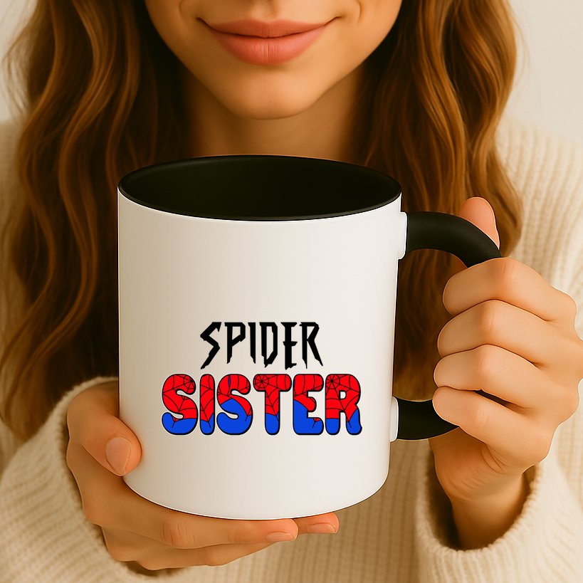 Funny Spider Sister Matching Family Shirts Mug