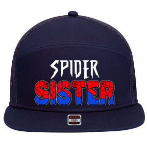 Funny Spider Sister Matching Family Shirts 7 Panel Mesh Trucker Snapback Hat