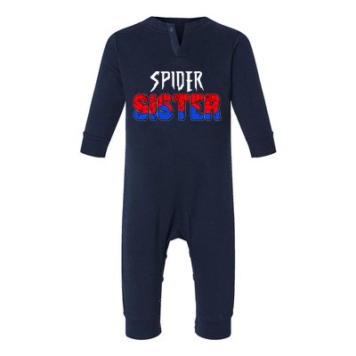 Funny Spider Sister Matching Family Shirts Infant Fleece One Piece