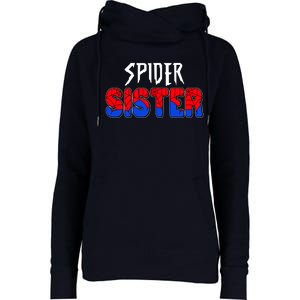 Funny Spider Sister Matching Family Shirts Womens Funnel Neck Pullover Hood