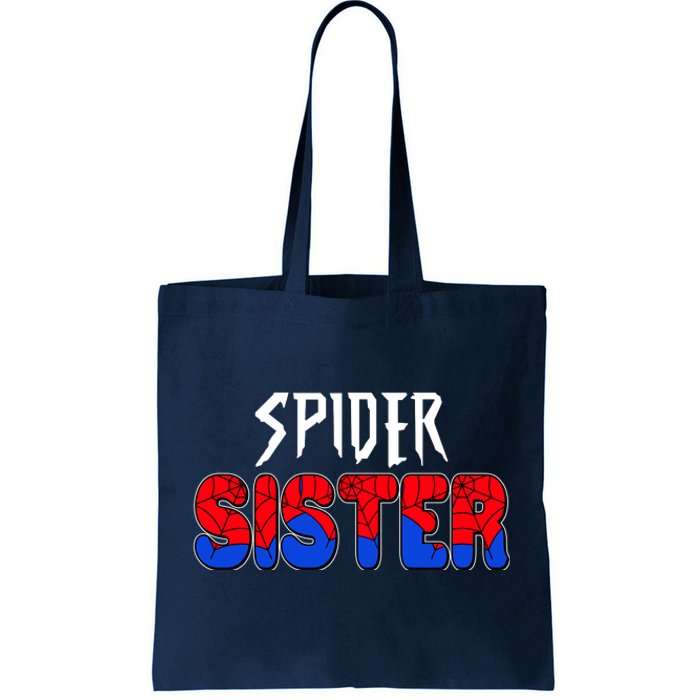 Funny Spider Sister Matching Family Shirts Tote Bag