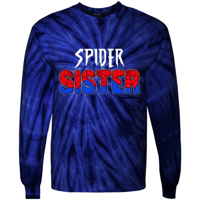Funny Spider Sister Matching Family Shirts Tie-Dye Long Sleeve Shirt