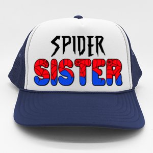 Funny Spider Sister Matching Family Shirts Trucker Hat