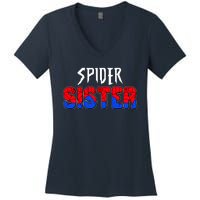 Funny Spider Sister Matching Family Shirts Women's V-Neck T-Shirt