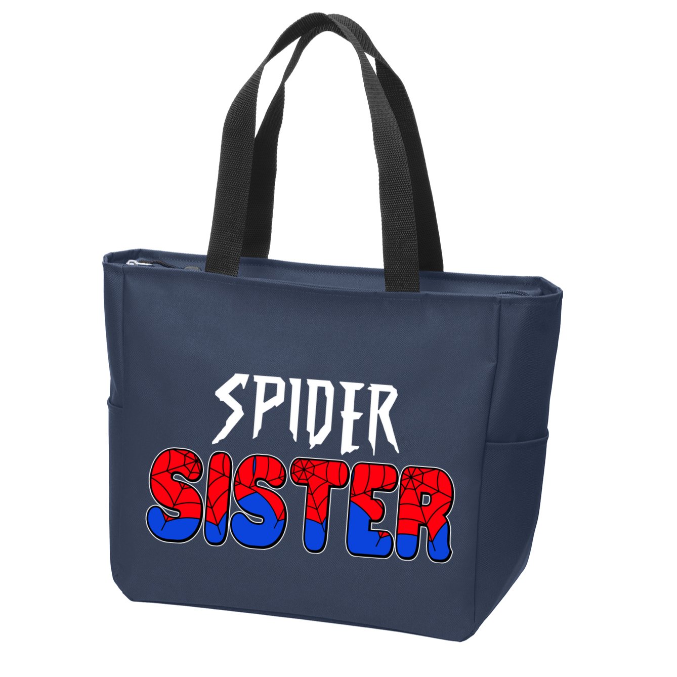 Funny Spider Sister Matching Family Shirts Zip Tote Bag