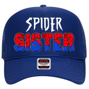 Funny Spider Sister Matching Family Shirts High Crown Mesh Back Trucker Hat