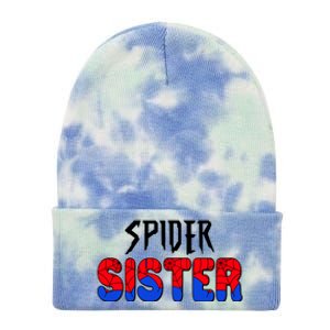 Funny Spider Sister Matching Family Shirts Tie Dye 12in Knit Beanie