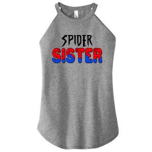 Funny Spider Sister Matching Family Shirts Women's Perfect Tri Rocker Tank