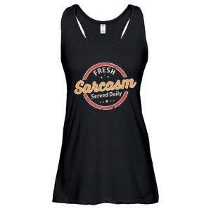 Fresh Sarcasm Served Daily Funny Sarcastic Ladies Essential Flowy Tank