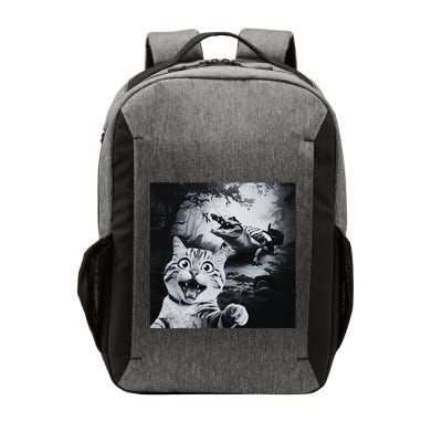 Funny Surprised Scared Cat Selfie With Alligator Vector Backpack