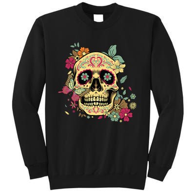 Floral Sugar Skull Dia De Los Muertos Dead Sweatshirt