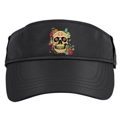 Floral Sugar Skull Dia De Los Muertos Dead Adult Drive Performance Visor