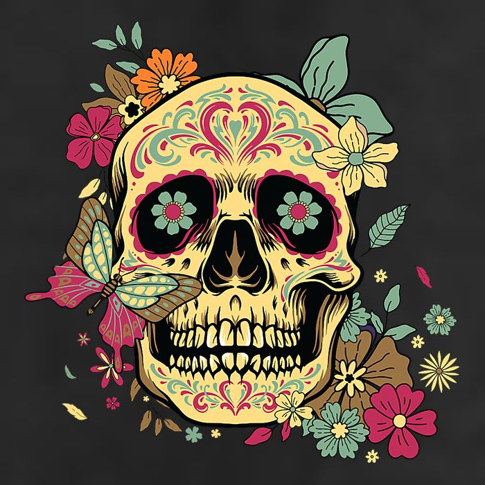Floral Sugar Skull Dia De Los Muertos Dead Adult Drive Performance Visor