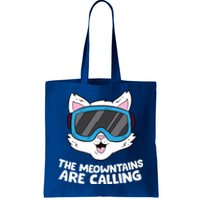 Funny Snowboard Ski Goggle For Snowboarding Cat Skiing Gift Tote Bag