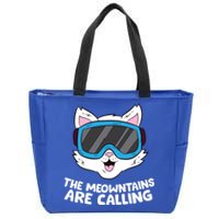 Funny Snowboard Ski Goggle For Snowboarding Cat Skiing Gift Zip Tote Bag