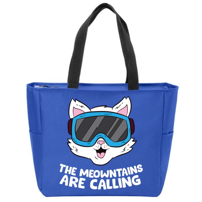 Funny Snowboard Ski Goggle For Snowboarding Cat Skiing Gift Zip Tote Bag