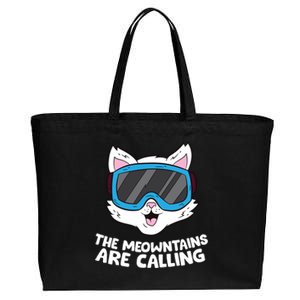 Funny Snowboard Ski Goggle For Snowboarding Cat Skiing Gift Cotton Canvas Jumbo Tote