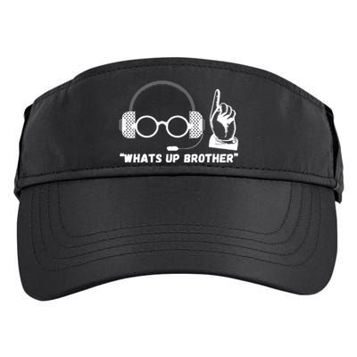 Funny Sketch Streamer Whats Up Brother Adult Drive Performance Visor