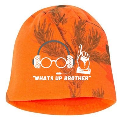 Funny Sketch Streamer Whats Up Brother Kati - Camo Knit Beanie