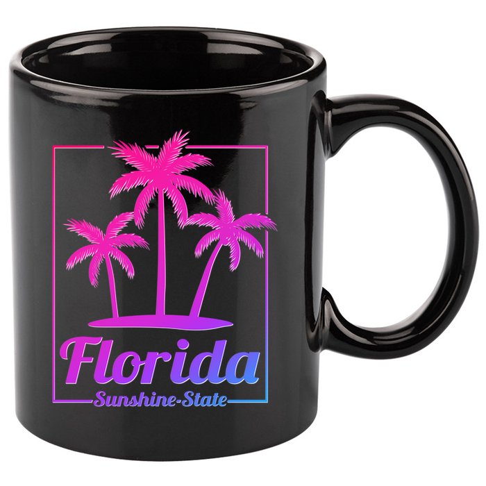 Florida Sunshine State Retro Look Gift 11oz C Handle Ceramic Mug