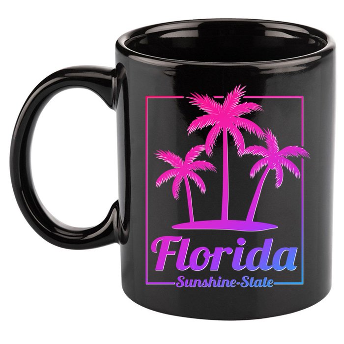 Florida Sunshine State Retro Look Gift 11oz C Handle Ceramic Mug