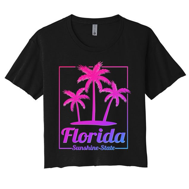 Florida Sunshine State Retro Look Gift Crop Top
