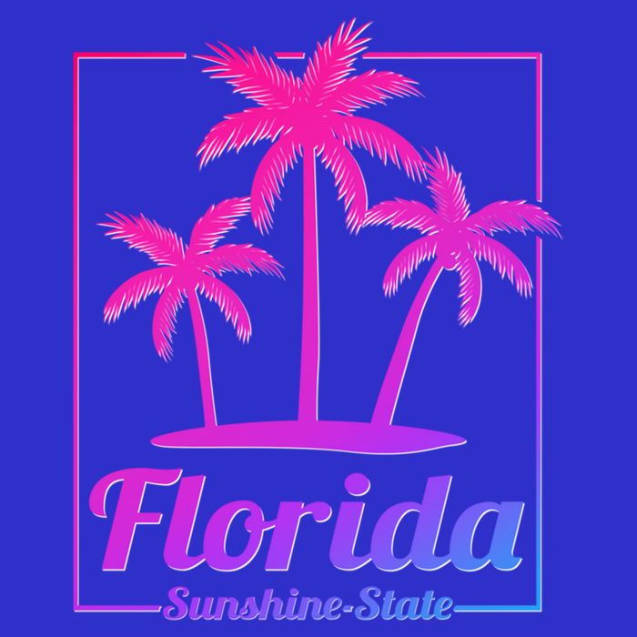 Florida Sunshine State Retro Look Gift 16 in Basic Backpack