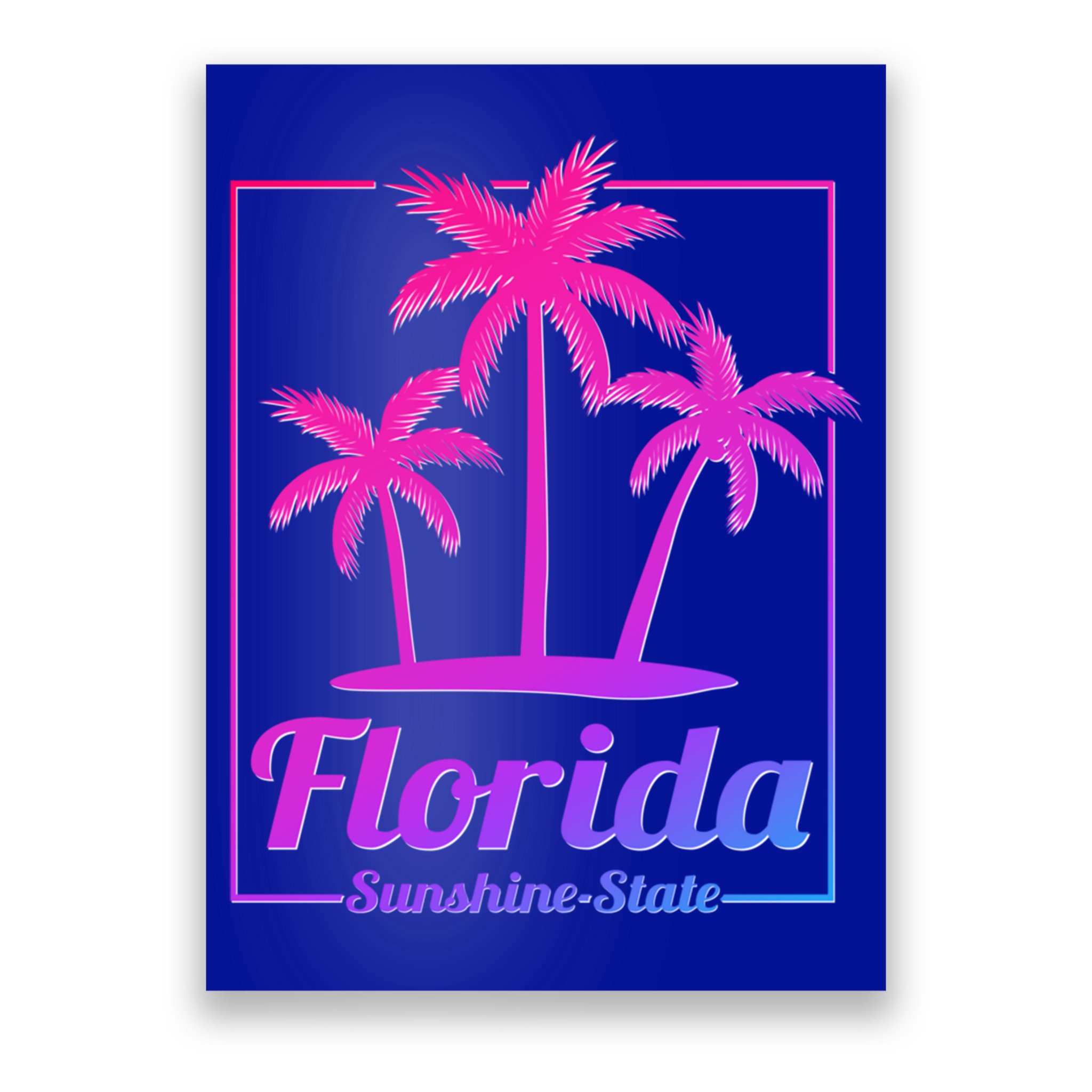 Florida Sunshine State Retro Look Gift Poster