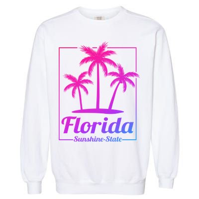 Florida Sunshine State Retro Look Gift Garment-Dyed Sweatshirt