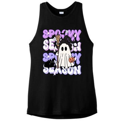 Funny Saying Spooky Season Halloween Ghost Lover Ladies PosiCharge Tri-Blend Wicking Tank